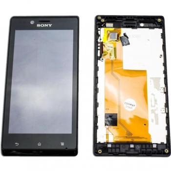 Display táctil Sony Xperia J Negra ST26I