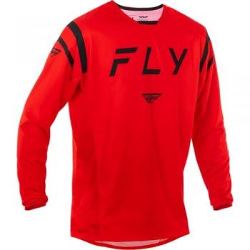 Fly Racing Longsleeve Jersey Kinetic Center 378-522 Rot-Schwarz