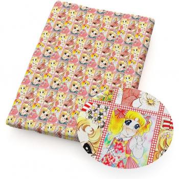 Plant and Animal Design Cotton-Polyester Fabric, 50x145cm