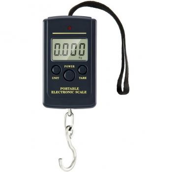 Digital Mini Báscula Negra con Pantalla LCD 0,01 kg – Balanza Romana de Equipaje
