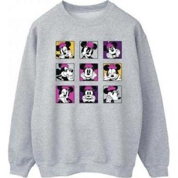 Sweatshirt Gris Minnie Mouse pour Femme