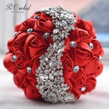 PEORCHID Diamant Brosche Brautstrauß