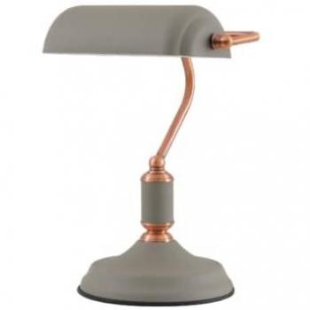 Lámpara de mesa moderna E27 gris cobre