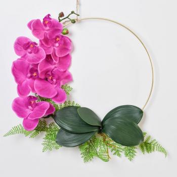 Decoración de Puerta con Flores Artificiales de Seda
