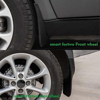 Parabouée Smart Fortwo Forfour W451 et W453 – 4 pièces – Noir