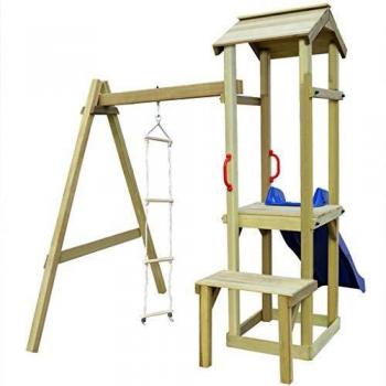 Parque Infantil con Tobogán de Madera vidaXL