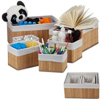 Natural Bamboo Organizer Baskets