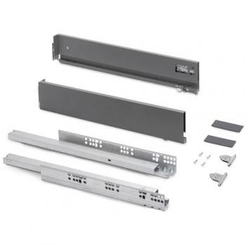Cassetto Esterno Vertex con Regolazione 3D, Altezza 93mm, 40kg, Profondità 300mm, Acciaio Grigio Antracite