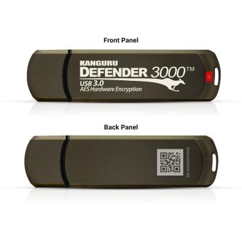 Kanguru Defender 3000 von iStorage – 32 GB Gold‑USB‑A