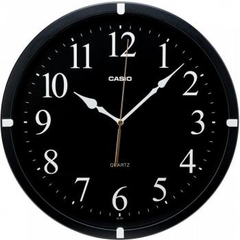 Reloj Casio en Negro Pared Analógico con Movimiento de Segundos IQ‑97‑1JF