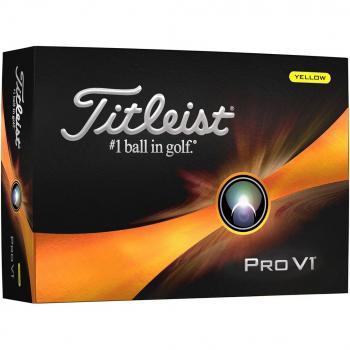 Conjunto 12 Bolas Golf Titleist Pro V1 Amarillas, Modelo Especial