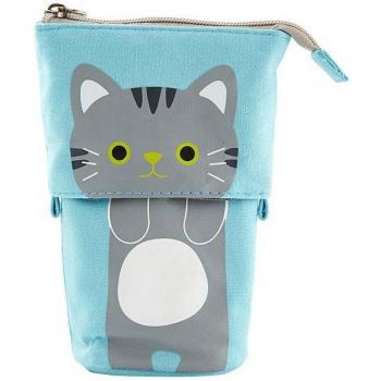 Cartuchera de papelería con diseño felino