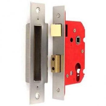 S1851 Euro Sash Lock 63mm Stainless Steel