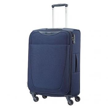 Samsonite 4‑Wheel Spinner 66cm Navy Blue Expandable Base Hits