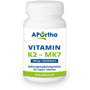 APOrtha Vitamin K2 Alternative zu Tropfen – 200 µg pro Tablette
