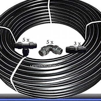 PE100 Alimentaire 40 mm 10 Bar 50 m – Tuyau à Bande Bleu – Kit Coudes, Tés et Jonctions