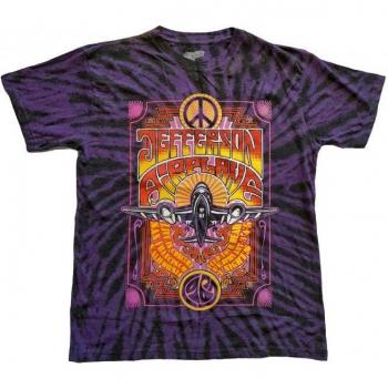 Camiseta M Púrpura Jefferson Airplane San Francisco Tie Dye