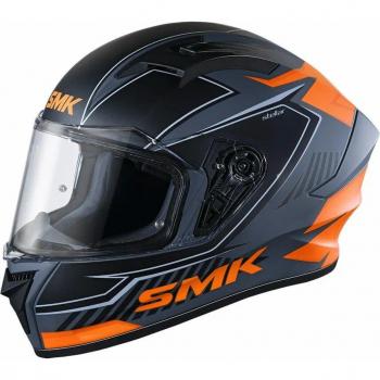 Casco Integrale SMK Stellar Adox Nero e Arancio