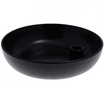 Storefactory Kerzenhalter Lidatorp glänzend schwarz Ø 16 cm
