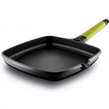Asador Castey Fundix Antiadherente de Aluminio Fundido con Mango Kiwi Desmontable