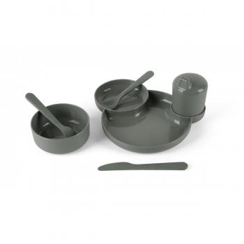Dantoy Set de Vajilla Ecológica TINY BIO, gris/verde