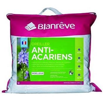 Oreillers Bulle de Blanc, Pack de 2 – Anti‑Acariens, 60 × 60 cm