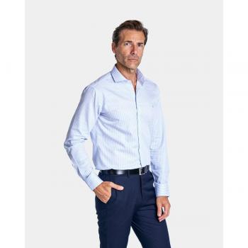 Camisa Slim Azul Rayas – Colección Platinium