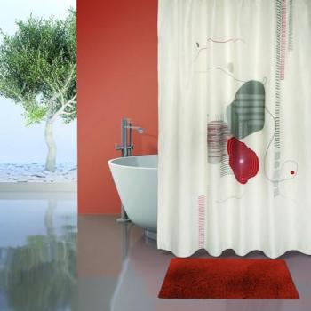 Tapis et Rideau Douche Teiva – Pack Microfibre Terracotta