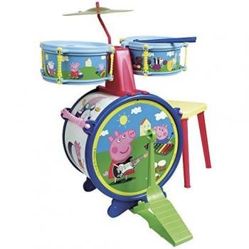 Set Musical Peppa Pig : Batterie et Tabouret assorti