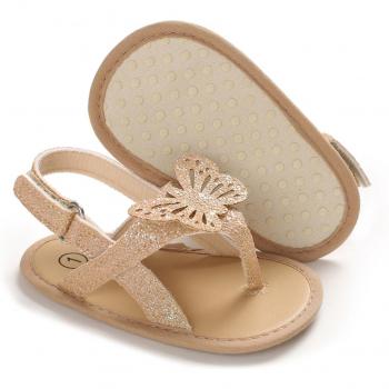 Zapatos de bebe en forma de mariposa para primeros pasos, suela blandita y antideslizante, adecuados para el verano, de 0 a 18 meses