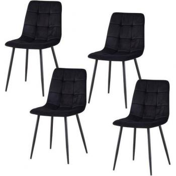 HTI-Living Stuhl Velvet Schwarz
