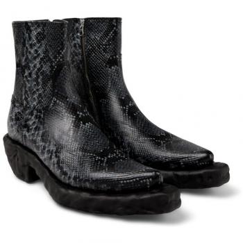 CAMPERLAB Venga Unisex Bottines Gris-Noir Cuir Lisse 37