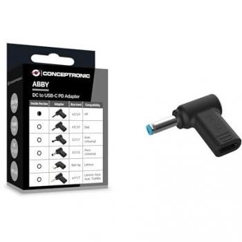 Conceptronic PowerBox 100 W USB‑C – Modèle ABBY15PC01 – 45 × 30 mm – Noir