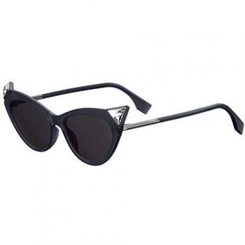 Fendi FF 0356/S KU Women's Fashion Glasses with BLACK/GY GRIGIO Frame, 52mm