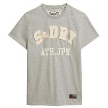 Superdry Men's Vintage Athletic T-Shirt Light Grey Marl Size 2XL
