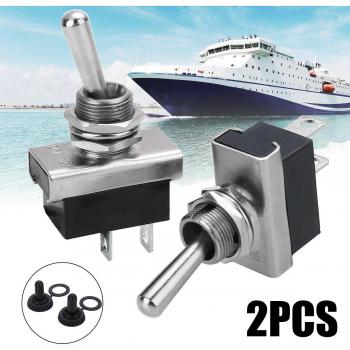 Interrupteur à bascule 12V 25A avec couvercle étanche pour bateau
