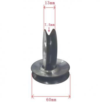 Roulette de guidage petite machine à tréfilage – Aluminium 60 × 13 mm, 13 pièces