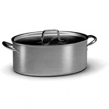 Ovale in Alluminio con Coperchio e Maniglie Inox – 32x23 cm
