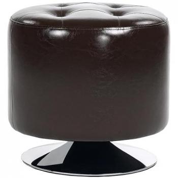HOMCOM Round Swivel Footstool with Thick Padding