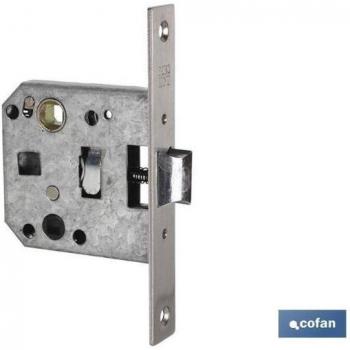 Picaporte inox embutido cuadrado D47 E50 para madera