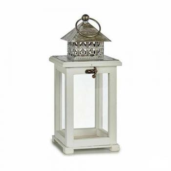 Gift Decor Farol Blanco Plateado Madera Metal 13 x 29 x 13 cm (6 Unidades) S3624352