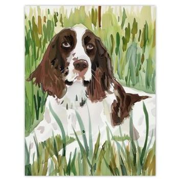 English Springer Spaniel in Verdant Field Print – 24x32
