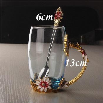 Heat-Resistant Daisy Enamel Cup