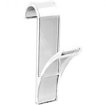 White Transparent Plastic Hooks for Towel Radiators