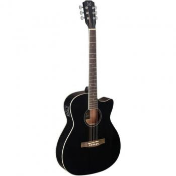 J.N Guitars BES‑ACE BK Auditorium Black Western Guitar