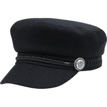 Flat Hat with Strings and Hinged Button