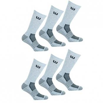 Lot 6 paires Gris Access – Chaussettes mi-hautes homme Wilson