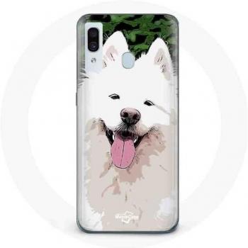 Hoesje voor Samsung Galaxy A30 Samoyed Hondenras