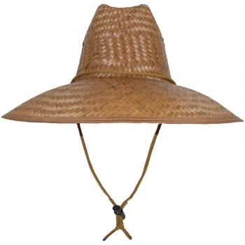 Chapeau de jardinage en paille de palmier à large bord Naturel taille unique