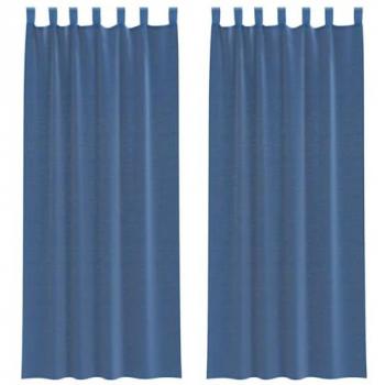 Royal Blue Voile Curtain Duo with Rod Pockets – 2‑Piece Set